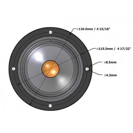 CSS VWR126X Wide Range Midwoofer