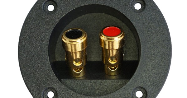 Round 75mm Gold Plated Push Post Terminal - rpp75