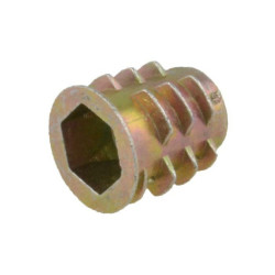 Insert Nut Metric Zinc Yellow Flanged