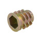 Insert Nut Metric Zinc Yellow Flanged