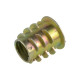 Insert Nut Metric Zinc Yellow Flanged